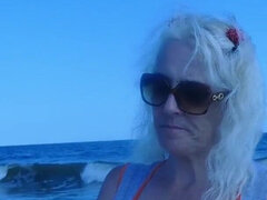 Leie, Amerikanisch, Strand, Bikini, Blasen, Reif, Im freien, Abendanzug
