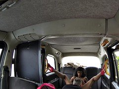 Bigtitted ebony worshipped good bang in taxi