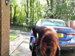 Amateur, Gros seins, Tir de sperme, Talons, Masturbation, De plein air, Collant, Pisser