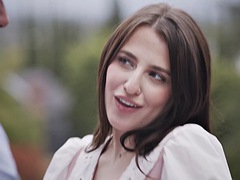 美女, フェラチオ, 茶髪の, 中出し, エロティック, 指いじり, ハードコア, オッパイの