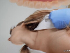 Kinky female doctor Pristine Edge boffing with hung guy