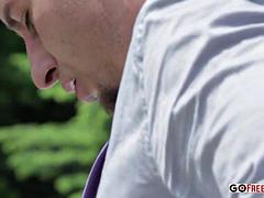 Babe, Stor pik, Pik sutte, Brunette, Sædskud, Håndjob, Hårdt, Kone