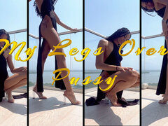 Afrikansk, Amatør, Svart, Hæler, Utendørs, Fitte, Alene