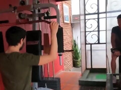 Adorable teens Cesar Rose and Franco Sins film a video