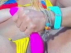 Amatör, Anal, Stor klitoris, Dildo, Kvinna, Solo, Sprutande, Stockings