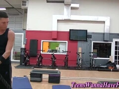 Real teens fucked at gym