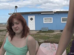 Brunetka, Hd, Lesbické, Venku