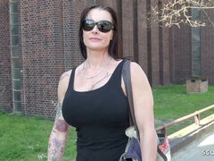 GERMAN SCOUT - DEEP BUTT SEX FOR BIG BREAST mommy JULIA AT PUBLIC STREET CASTING - Reality