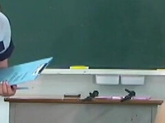 Asiático, Dominacion femenina, Humillación, Japonés, Coño, Esclavo, Maestra, Uniforme