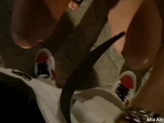 Leie, Blasen, Paar, Gehörnter ehemann, Nackt, Nackt, Im freien, Öffentlich