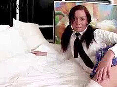 18, Sperm skott, Ansiktssperm, Petite, Fitte, Barbert, Tynn, Tenåring