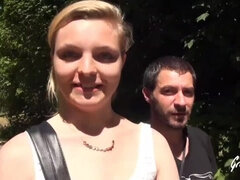 Anal, Rubia, Despelote, Francés, Al aire libre, Público, Puta, Adolescente