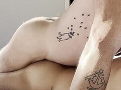 Anal, Arab, Stor kuk, Par, Pappa, Europeisk, Tatuering