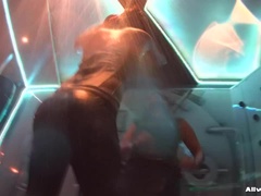 Wetlook Dancers Work The Stage