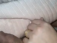 Horny stepmom gives her lucky stepson a handjob before bed