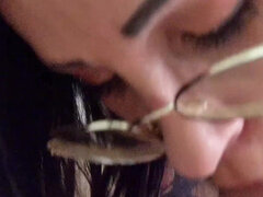 German Scout - First Anal Sex Casting with Glasses Girl Natasha Ink with Saggy Tits