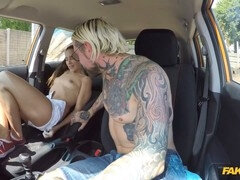 Perfect round ass gets all the attention in this faux driving school scenario