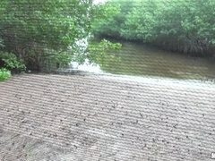 美女, デカチン, フェラチオ, 茶髪の, ラティーナ, 自然山雀, アウトドア, 現実