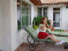 Americano, Negro, Mamada, Pareja, Atragantadas, Novia, Al aire libre, Tetas