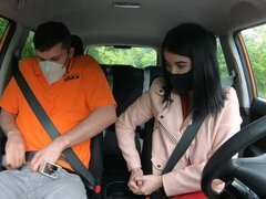 European hottie Lady Dee seduced her driving instructor