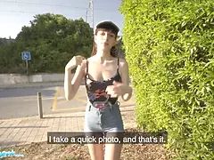 Public agent spanish babe caomei liquidates her mask for knob