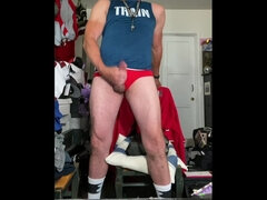 Enthousiasteling, Sperma shot, Daddy, Masturbatie, Alleen