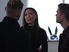 Kutya póz, Kézimunka, Sarokkal való, Nyalás, Vékony, Harisnya, Tini, Hármas