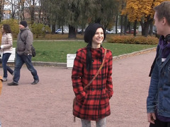 Amatør, Pik sutte, Brunette, Europærer, Trekant