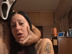 Big Titty Submissive Slut Fucked Rough In Scream Mask