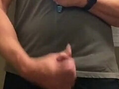 Jockdad87 Unloads His Cum in the Equipment Closet Agaion