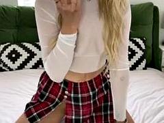 Blondína, Britskej, Dildo, Hardcore, Masturbácia