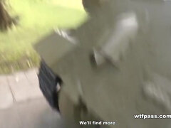 Public nudity and risky outdoor fuck