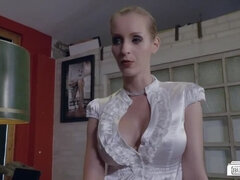 Passionate Blonde MILF Boss with Big Tits Has Interracial Office Encounter with Kookie Ryan & Anike Ekina