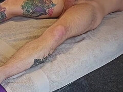 Brittisk, Par, Pappa, Homosexuell, Hemmagjord, Massage