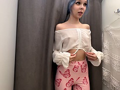 Cute Kitty Trying on Sexy Outfits