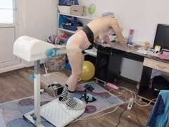 Amateur Massage with Naked Brunette Vibrator. Hairy Latina Pussy, Big Tits, Big Ass.