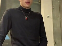 Enthousiasteling, Grote lul, Homo, Huisgemaakt, Masturbatie, Mager