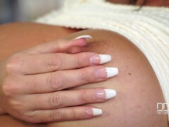 Rumpa, Sovrum, Brittisk, Underkläder, Milf, Fitta, Solo, Tuttar