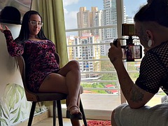 Porn casting for a milf. behind the camera