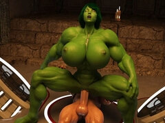 Shehulk Destruction Anal Cockham Superheroes 40