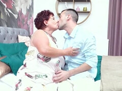 素人, ぽっちゃり, デカパイ, フェラチオ, お婆さん, Hd, キス, 熟年