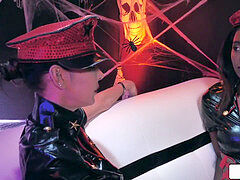 Jessica Jaymes & Daya Knight Halloween party, ample sausage