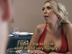 Anal, Blonde, Tromperie, Couple, Talons, Espagnole, Tatouage, String