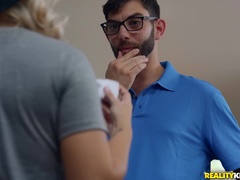 Americano, Culo, Bionda, Coppia, Da dietro, Facciale, Tatuaggi, Tette