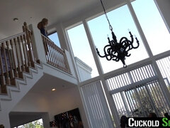 CuckoldSessions - My Big Tittied Blonde WIFE Loves Fucking 4 Other Man In Front Of Me