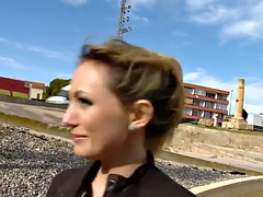 Outdoor public bae smashed wildly in wet pussy hole