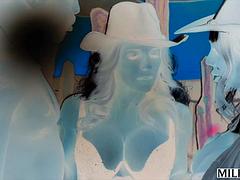 MILFY Blonde MILF Cory Chase And Neighbor Sarah Jessie Have Dream Threesome With BBC