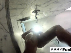 아마추어, 화장실, 큰 가슴, 흑갈색 머리, 가슴이 큰, 자연의 가슴, 샤워, 혼자