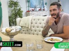 Arab cutie Goldie Glock craves new experiences with rough sex and big cocks