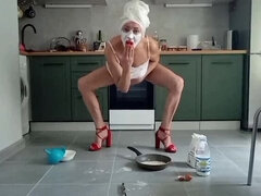 Bizarné, Blondína, Šialené, Jedlo, Hd, Podpätky, Kuchyne, Ruskej